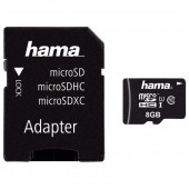Card de memorie microSDHC 8GB Clasa 10 UHS-I 45MB/S + adaptor HAMA
