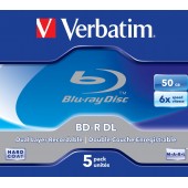 Disc Blu-Ray dual-layer 6x 50GB VERBATIM Print Jewel Case