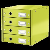Suport pentru documente cu 4 sertare verde LEITZ Click & Store