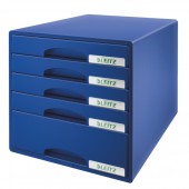Cabinet cu sertare 5 sertare albastru LEITZ Plus